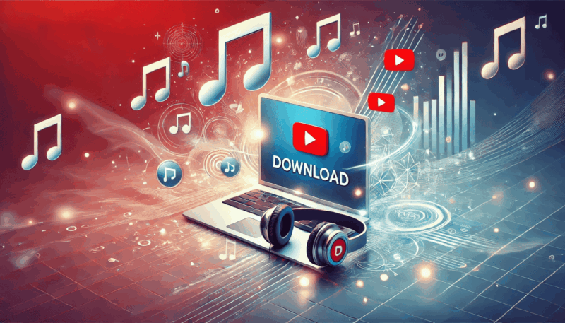 Ինչպես երգ քաշել youtube ից թեման ներկայացնող նկար youtube ի ինտերֆեյսով ներբեռնման կոճակով երաժշտական նոտաներով և ականջակալներով | webstart